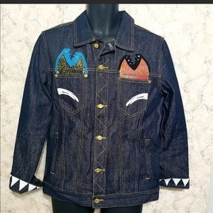 RON BASS DENIM JACKET Size Medium like new